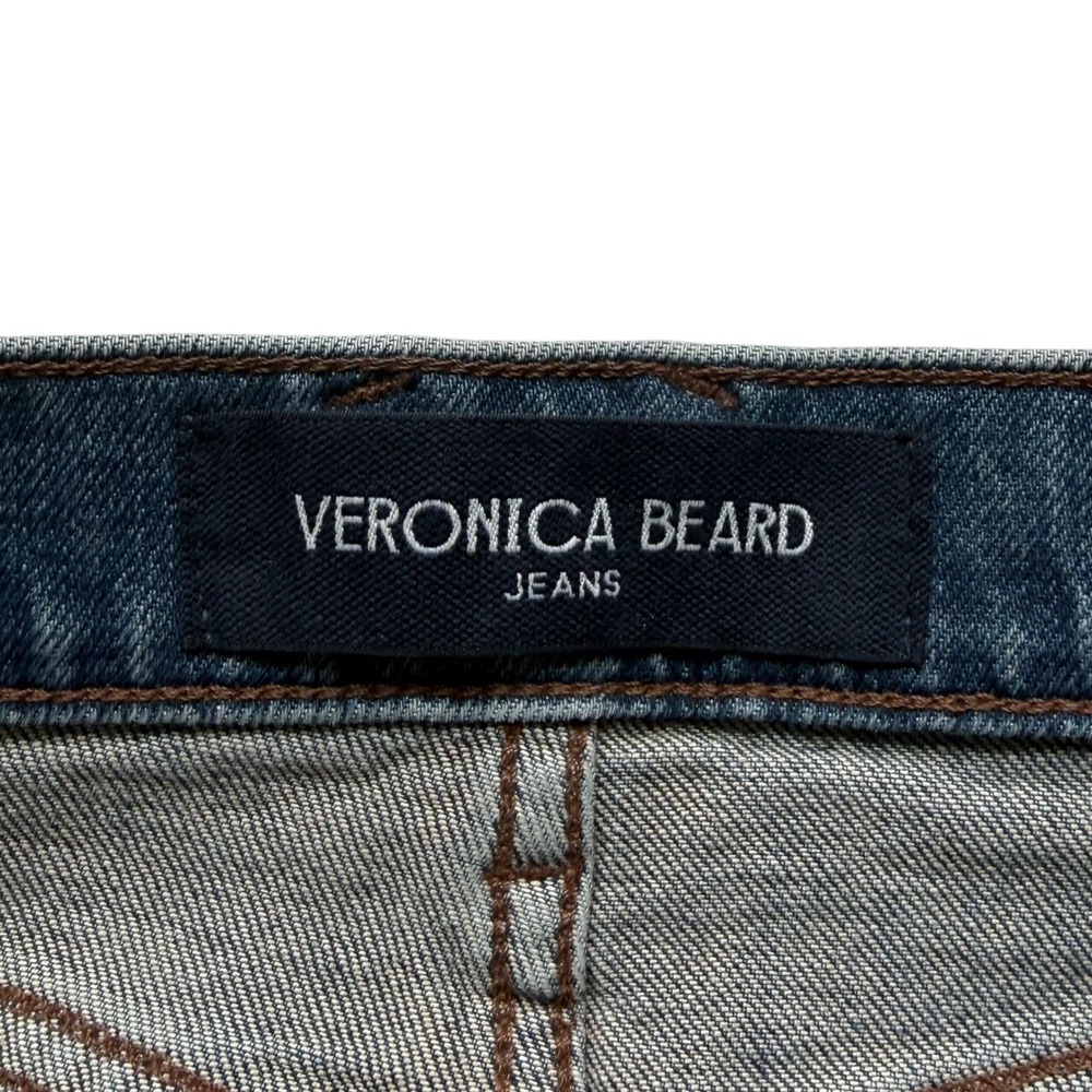 NWT Veronica Beard Dylan High Rise Straight Leg Wide Cuff Jeans Thriller 30 - Picture 7 of 7